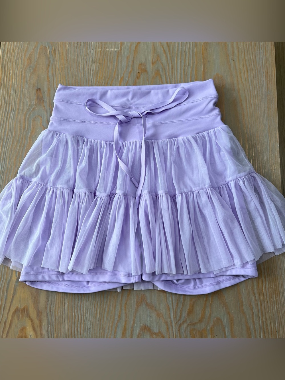 POPFLEX pirouette skort in digital lavender size Medium